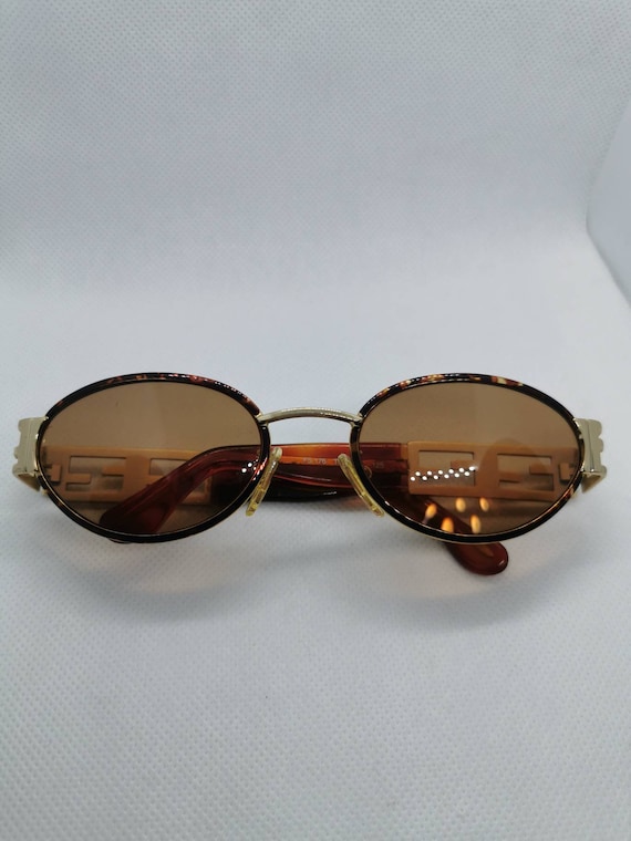 Vintage Fendi Gold Plated Eyeglasses Frames Mod F… - image 4