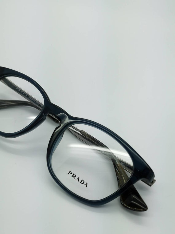 Vintage New Old Stock Prada Blue Silver Eyeglass … - image 2