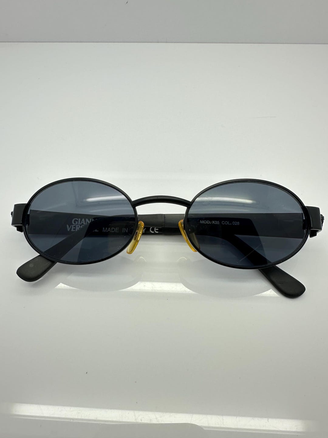 Vintage New Old Stock Gianni Versace Black Medusa Sunglasses Mod