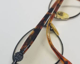 Vintage Fendi Tortoise Ebony Eyeglass Frames Mod F40 RX LENSES