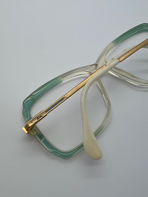 Vintage New Old Stock Cazal Clear Baby Blue Gold … - image 7