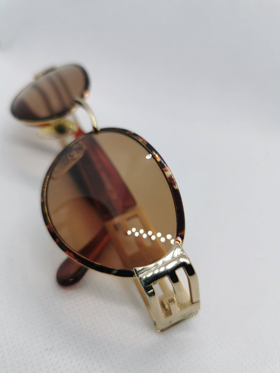 Vintage Fendi Gold Plated Eyeglasses Frames Mod F… - image 7