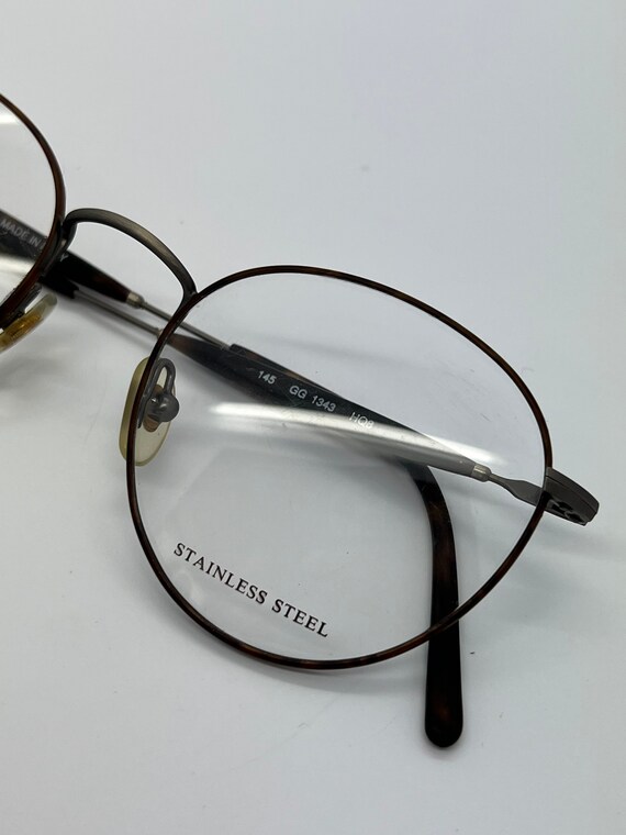 Vintage New Old Stock Gucci Tortoise Gold Eyeglas… - image 3