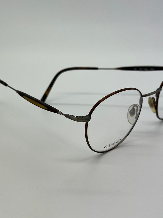 Vintage New Old Stock Gucci Tortoise Gold Eyeglas… - image 5