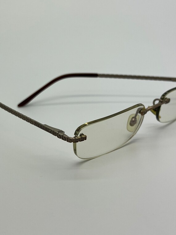 Vintage Versace Rimless Bronze Eyeglass Frames Mod