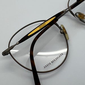 Vintage New Old Stock Gucci Tortoise Gold Eyeglass Frames Mod GG 1343 DEMO LENSES