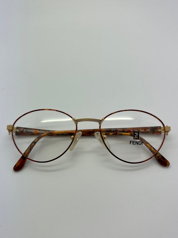 Vintage New Old Stock Fendi Gold Tortoise Eyeglas… - image 4