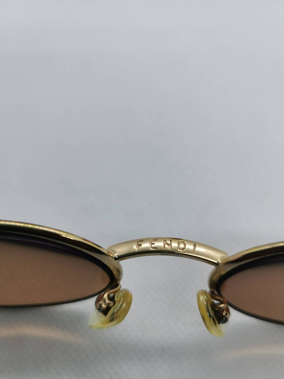 Vintage Fendi Gold Plated Eyeglasses Frames Mod F… - image 8
