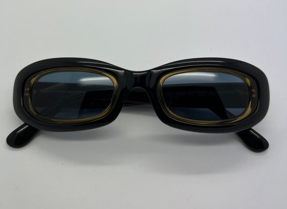 Vintage Like New Gianni Versace Black Gold Sungla… - image 4