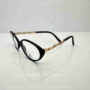 Vintage New Old Stock Fendi Black Gold Eyeglass Frames Mod F68 DEMO LENSES