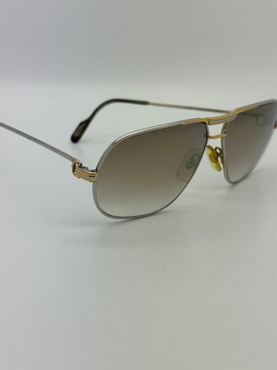 Vintage Cartier Tank Platinum Gold Sunglasses