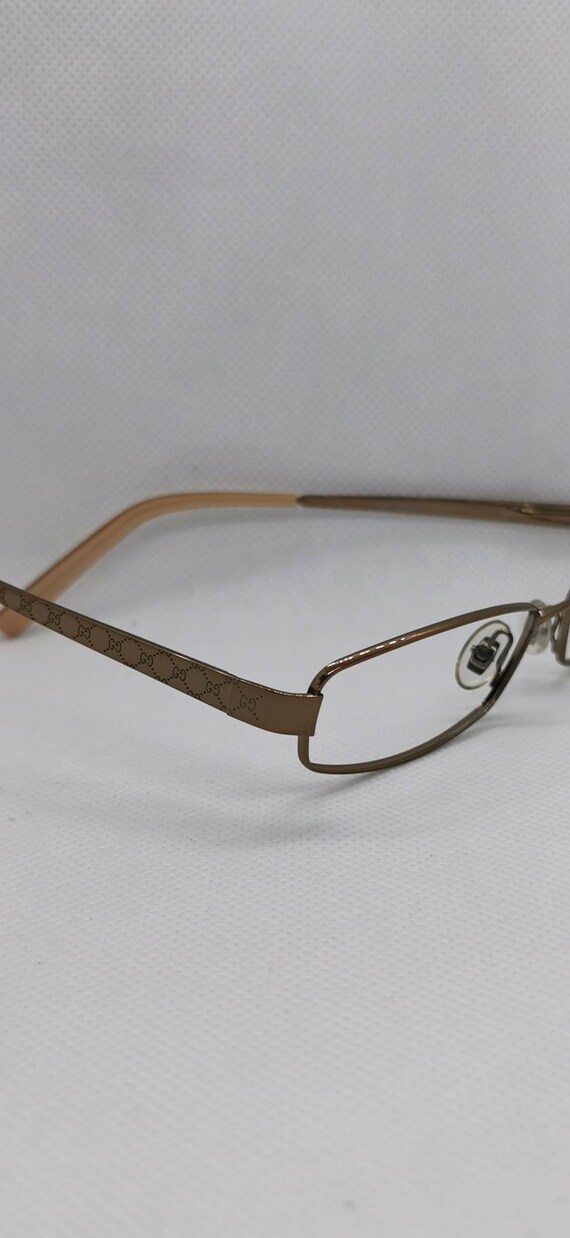 Vintage Gucci Bronze Monogram Eyeglass Frames Mod… - image 1