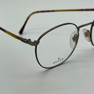 Vintage New Old Stock Gucci Brown Tortoise Eyeglass Frames GG1241 DEMO LENSES