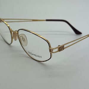 Vintage New Old Stock Yves Saint Laurent Gold Tortoise Eyeglass Frames Mod Y119 DEMO LENSES