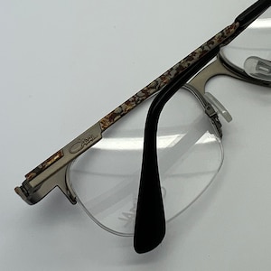Vintage Cazal Bronze Camo Semi Rimless Eyeglass Frames Mod 765 DEMO LENSES