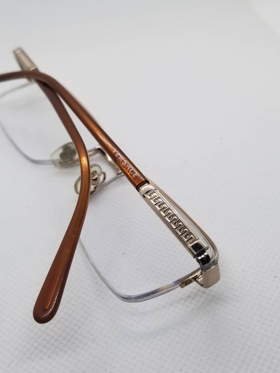 Vintage Versace Semi Rimless Eyeglasses 
