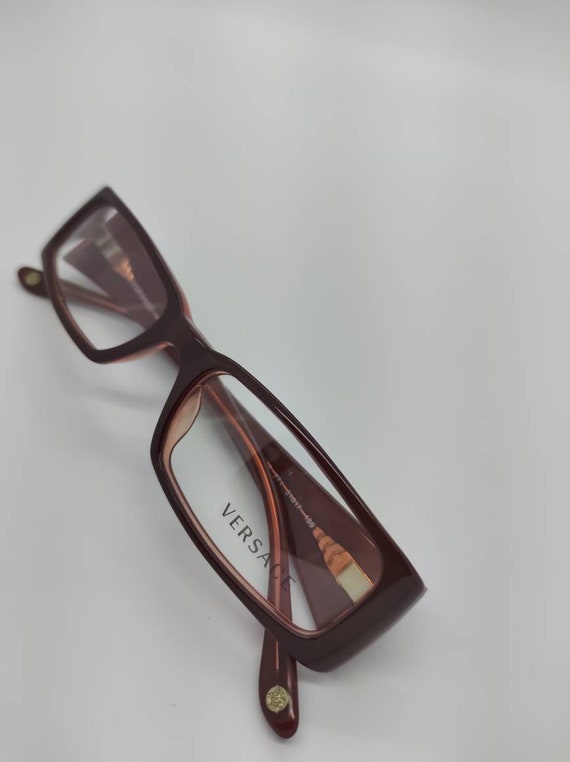 Vintage New Old Stock Versace Burgundy Gold Eyegl… - image 7