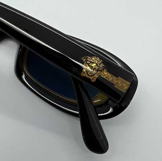 Vintage Like New Gianni Versace Black Gold Sungla… - image 3