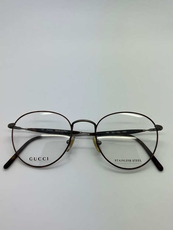 Vintage New Old Stock Gucci Tortoise Gold Eyeglas… - image 6