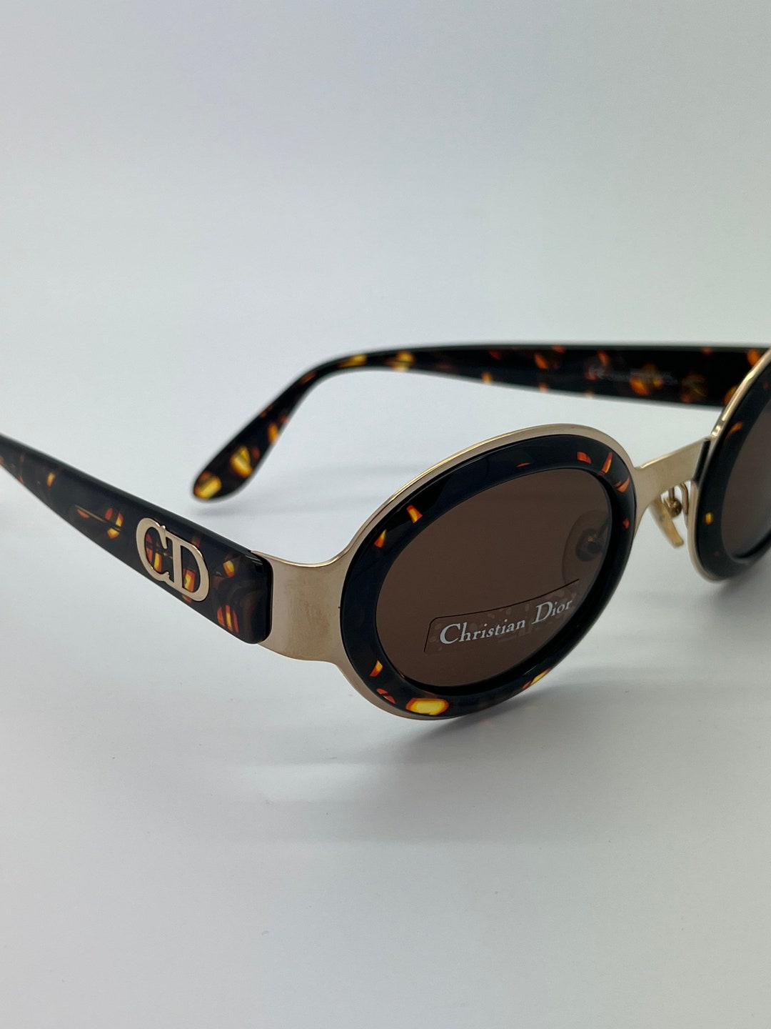 DIOR vintageサングラス Vintage New Old Stock Christian Dior Gold Tortoise