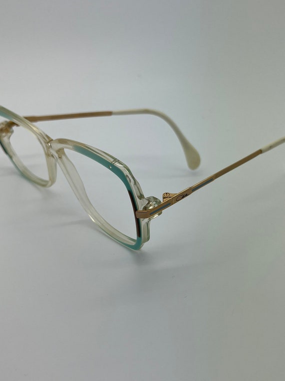 Vintage New Old Stock Cazal Clear Baby Blue Gold … - image 5