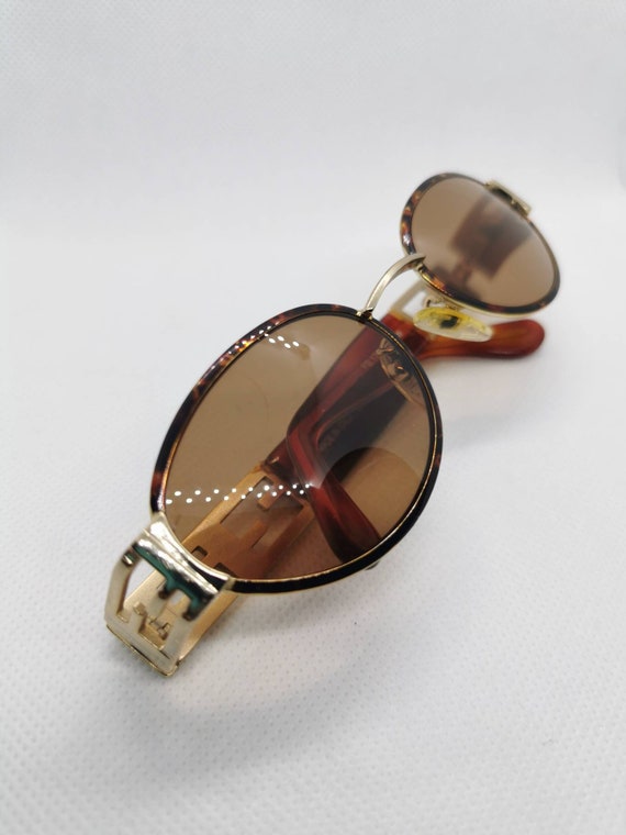 Vintage Fendi Gold Plated Eyeglasses Frames Mod F… - image 3