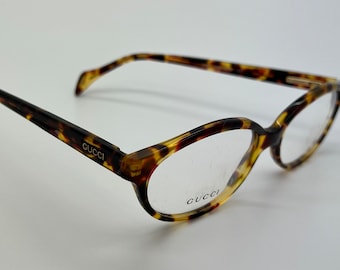 Vintage Gucci Tortoise Eyeglass Frames Mod GG2406 DEMO LENSES