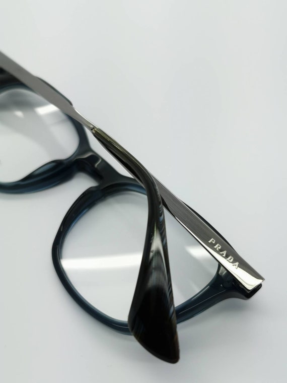 Vintage New Old Stock Prada Blue Silver Eyeglass … - image 3