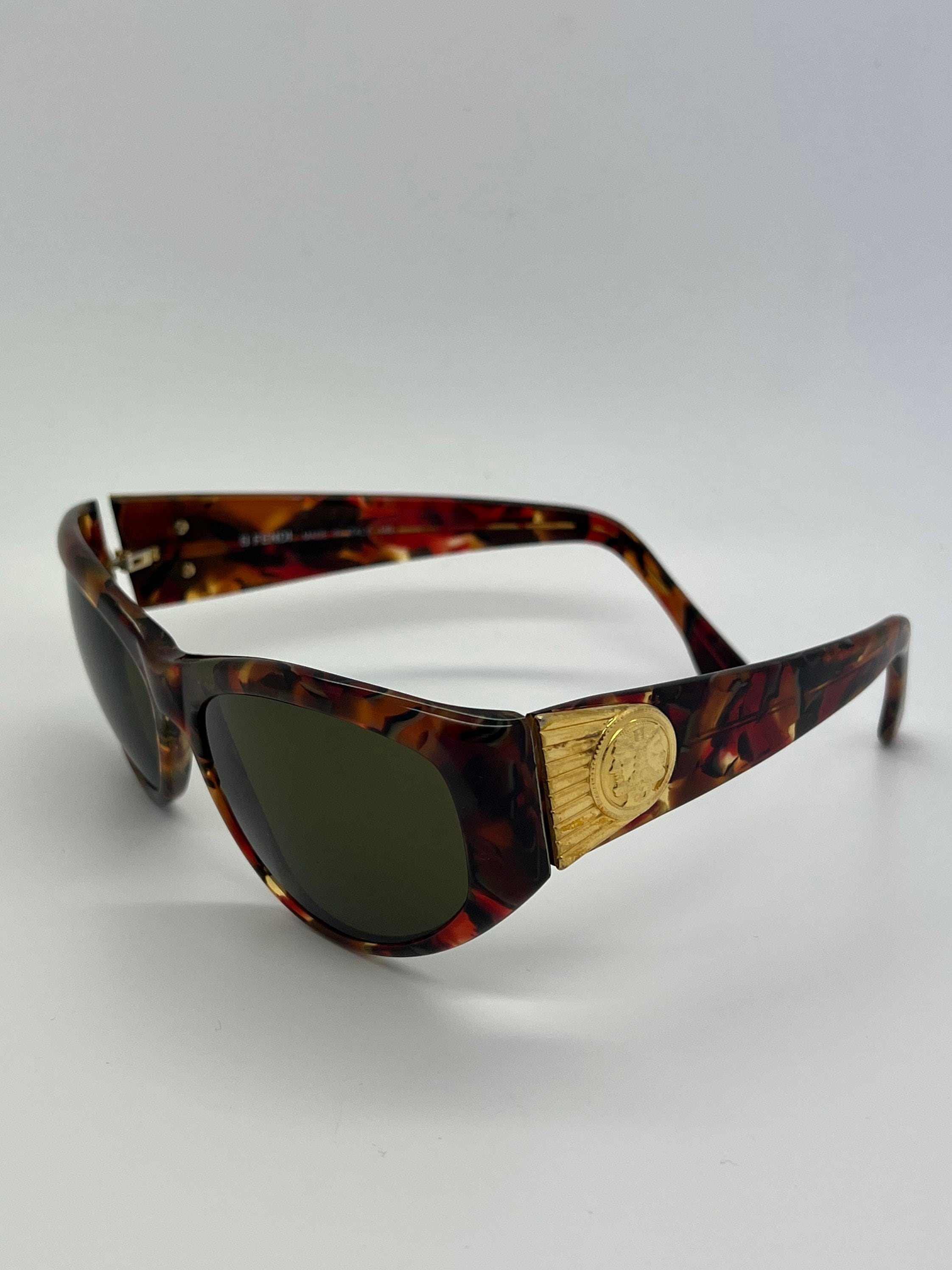 Fendi Vintage Gold. & Tortoise Sunglasses Fendi Vintage Gold Brown Tortoise 90s Sunglasses FS 149  main image 2