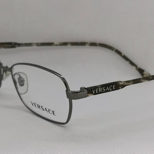 Vintage New Old Stock Versace Gray Tortoise Eyeglass Frames Mod 1192 DEMO LENSES