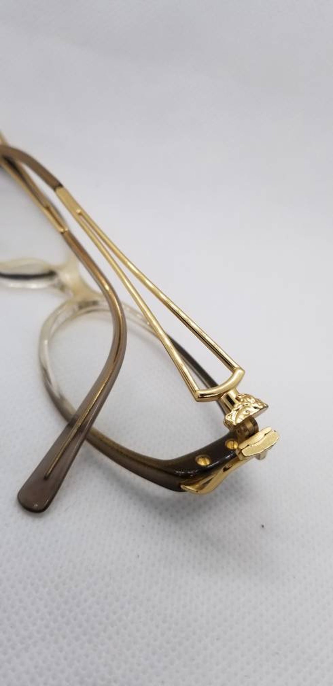 Vintage Versace Gold Eyeglass Frames Mod V79 RX LENSES - Etsy