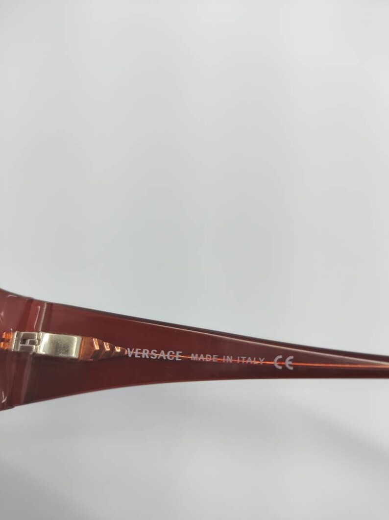 Vintage New Old Stock Versace Burgundy Gold Eyeglass Frames Mod 3105 DEMO LENSES image 8