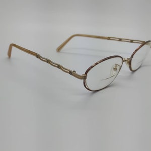 Vintage Fendi Gold Plated Eyeglass Frames Mod F65 RX LENSES