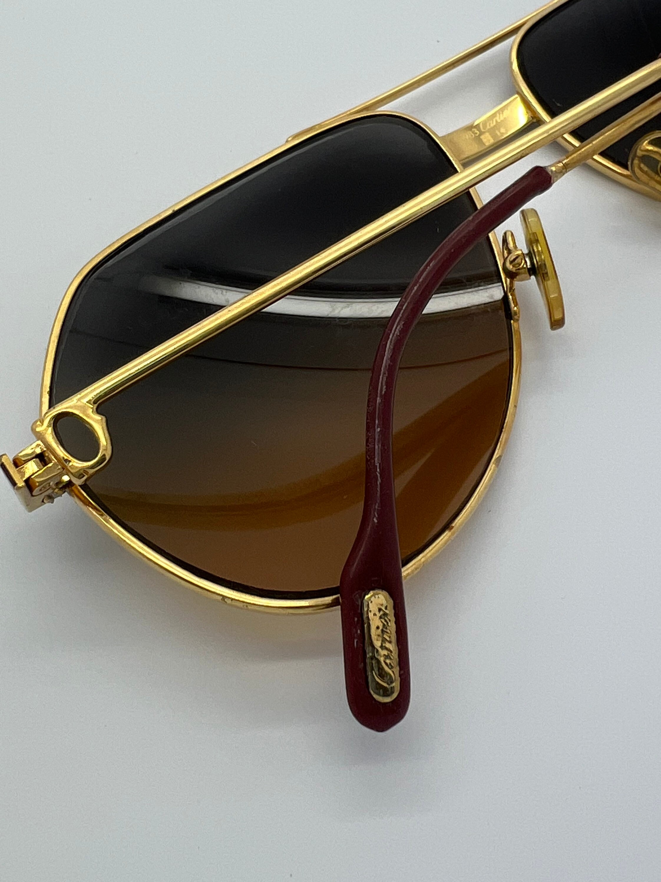 Vintage Cartier 1983 Vendome Lacquer Sunglasses Gradient Lenses Etsy UK