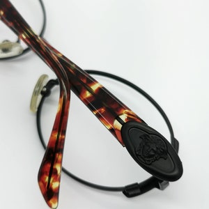 Vintage Like New Gianni Versace Black Tortoise Medusa Eyeglass Sunglass Frames NO LENSES