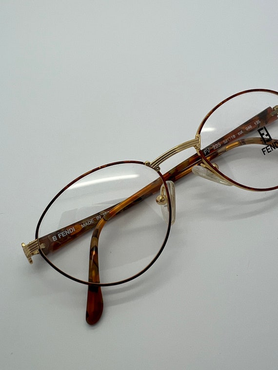 Vintage New Old Stock Fendi Gold Tortoise Eyeglas… - image 6