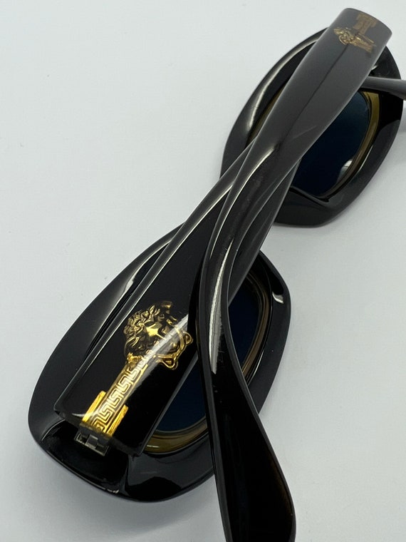 Vintage Like New Gianni Versace Black Gold Sungla… - image 6