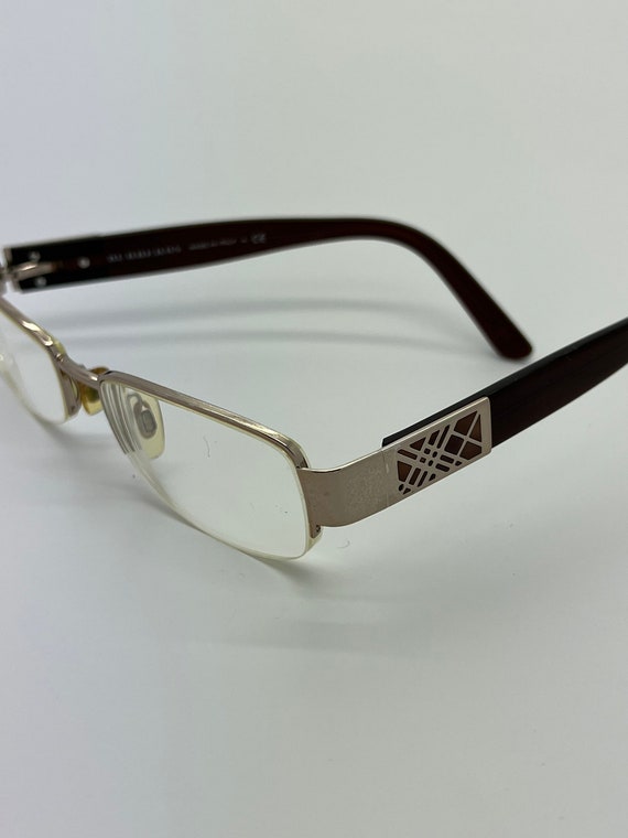 Vintage Burberry Gold Semi Rimless Eyeglass Frames