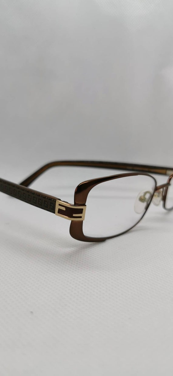 Vintage New Old Stock Fendi Bronze Monogram Eyegl… - image 5