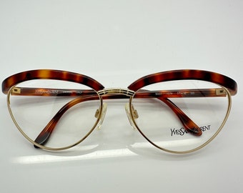 ヴィンテージ 新古品 イヴ・サンローラン YSL ゴールド 眼鏡フレーム
