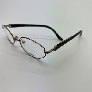 Vintage New Old Stock Fendi Bronze Black Bone Pattern Mod VL 7443 DEMO LENSES