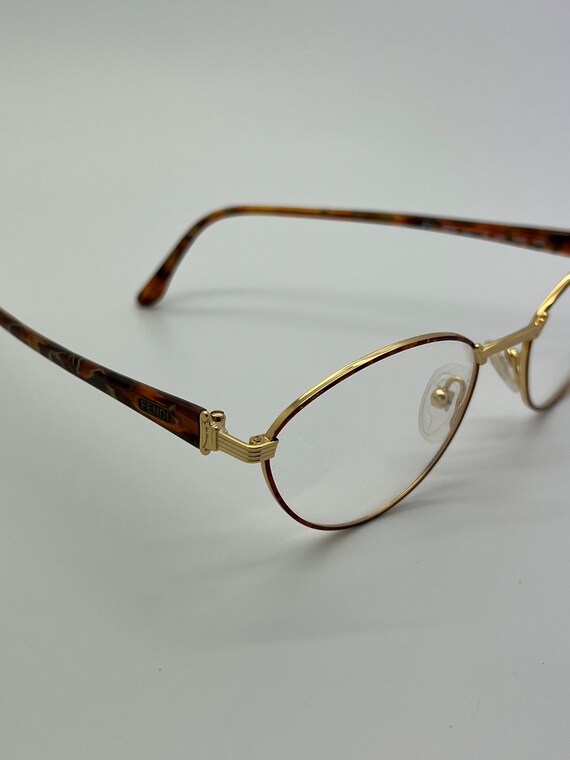 Vintage New Old Stock Fendi Gold Tortoise Eyeglas… - image 5