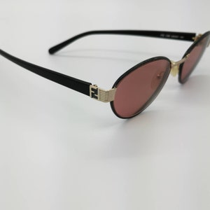 Vintage Fendi Black Gold Plated Eyeglass Frames Mod FS 135 RX LENSES