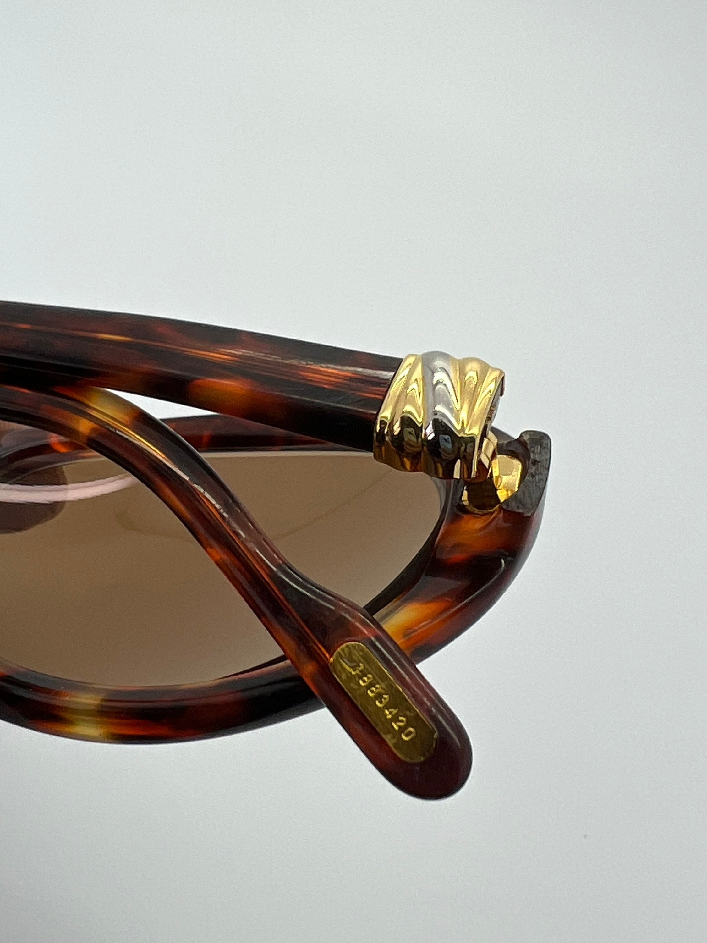 Vintage 90s Cartier Tortoise Gold Eyeglass Frames RX LENSES - Etsy