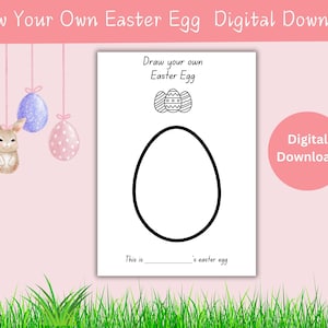 Ostern Zeichne dein eigenes Osterei, Ostern Handwerk, Schulhandwerk, Saisonale Aktivitäten, Ostern, Ostern Printable, Basteln für Kinder, Osterei