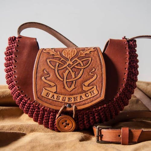 Outlander Leather Bag Sassenach Handmade Shoulder Bag Etsy