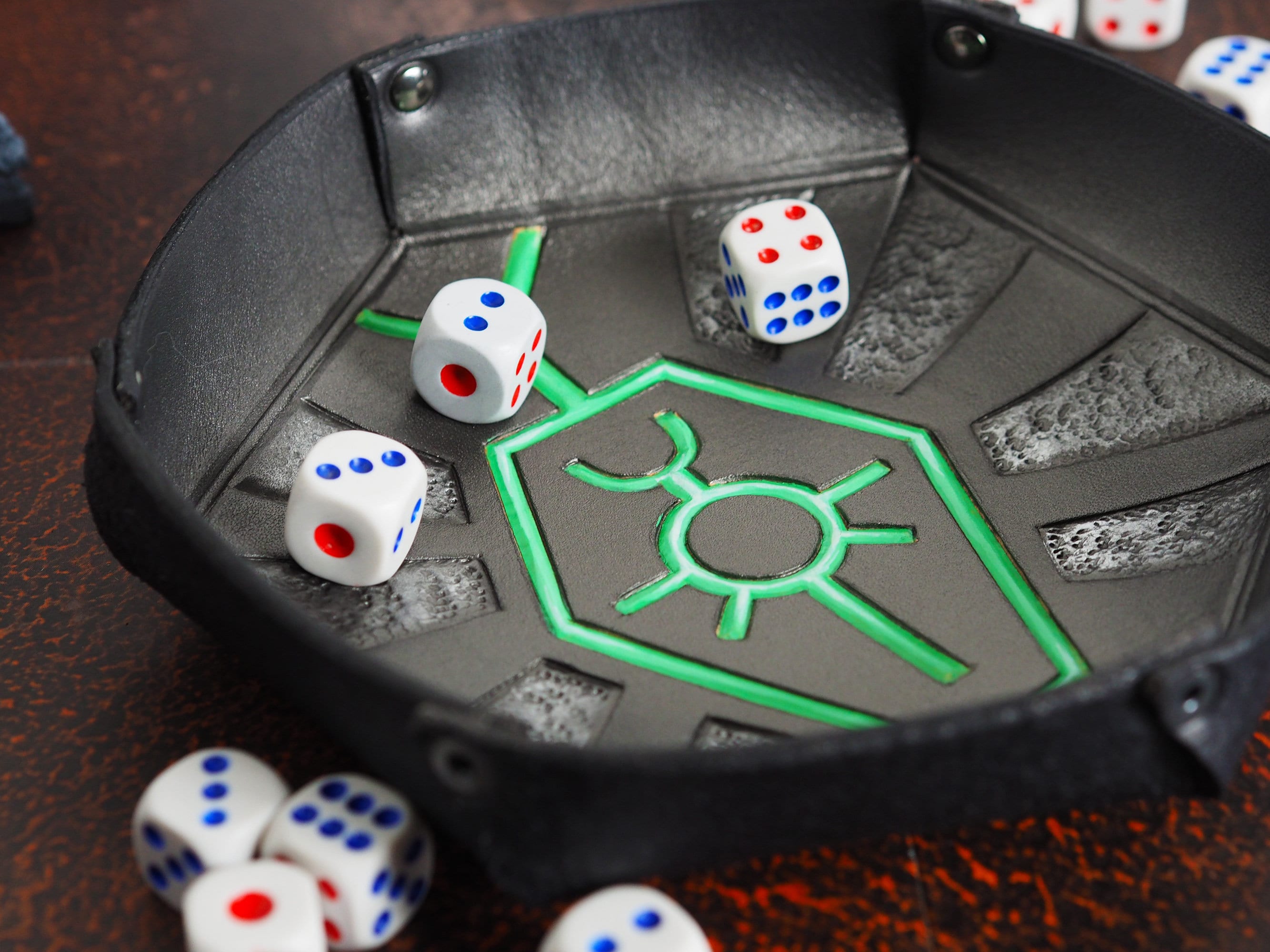 Leather Dice Tray Wh40k Dice Tray Wargame Necron 40k Etsy Canada