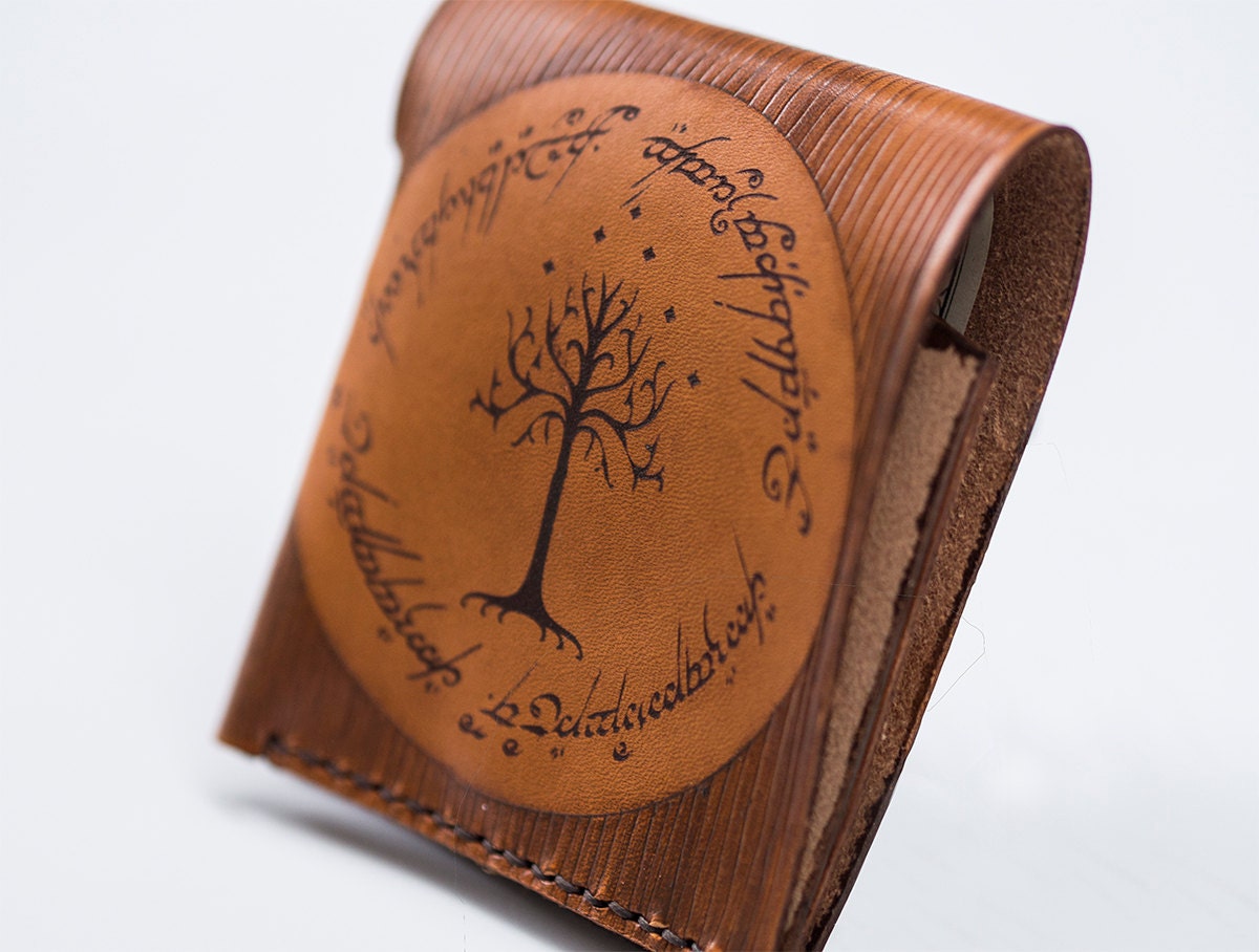 Gondor tree leather wallet Lord of the rings inspired wallet Etsy Gondor tree leather wallet Lord of the rings inspired wallet Etsy