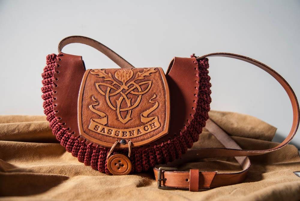 Outlander Leather Bag Sassenach Handmade Shoulder Bag Etsy UK