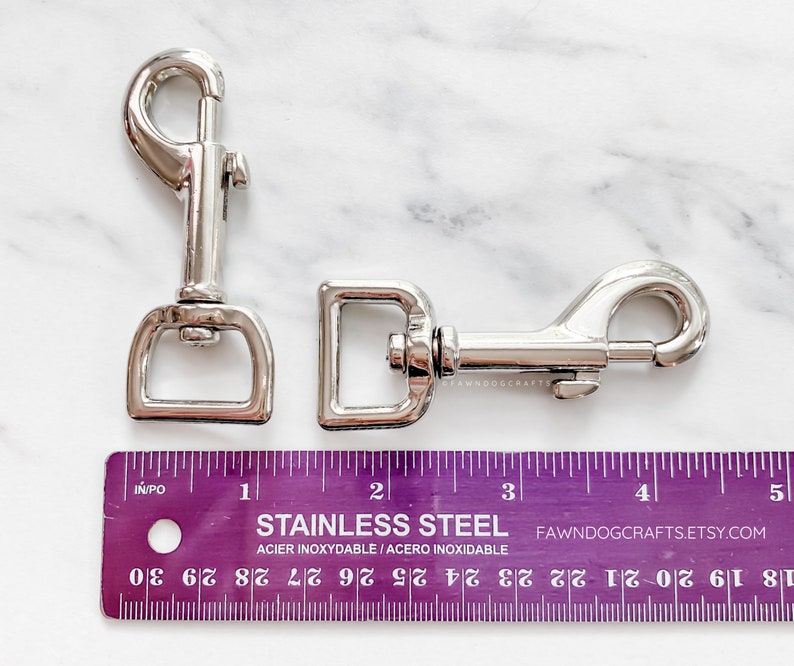 3/4 Nickel Snap Hooks Dog Leash Clasp Hardware Etsy